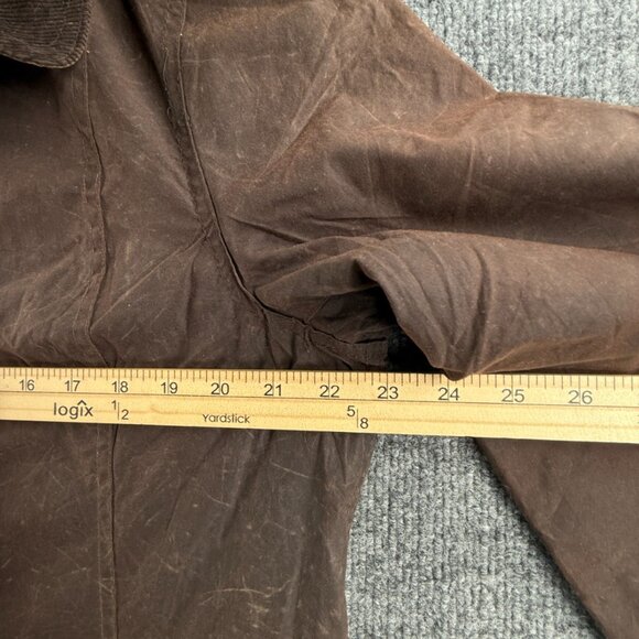 Barbour HAMSHIRE Size 16 Brown Lightweight Waxed Jacket Women Full Zip Outdoors - Picture 5 of 16